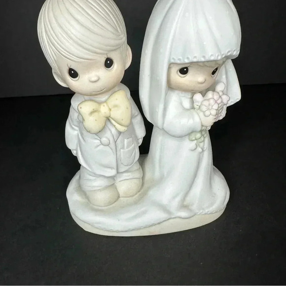 1 Precious Moments The Lord Bless You and Keep You Wedding Bride & Groom - Picture 4 of 11